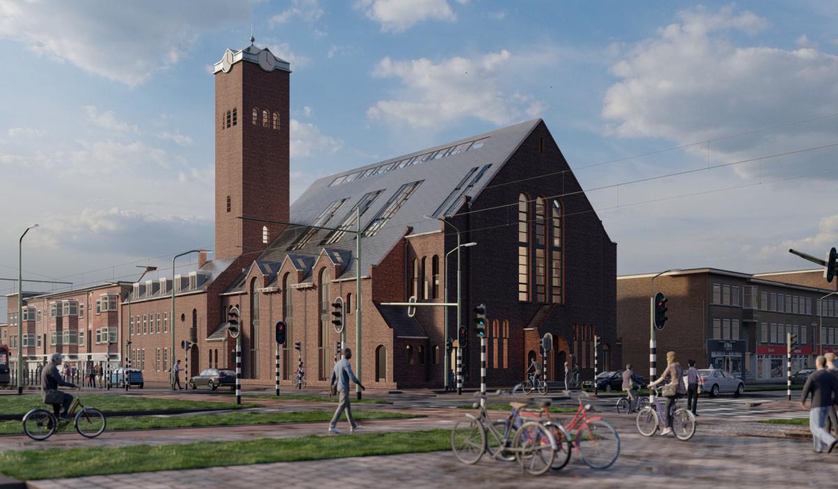 Valkenboskerk Den Haag/Ontwerp en visualisatie door Studioschaeffer - voorgevel dag.jpg
